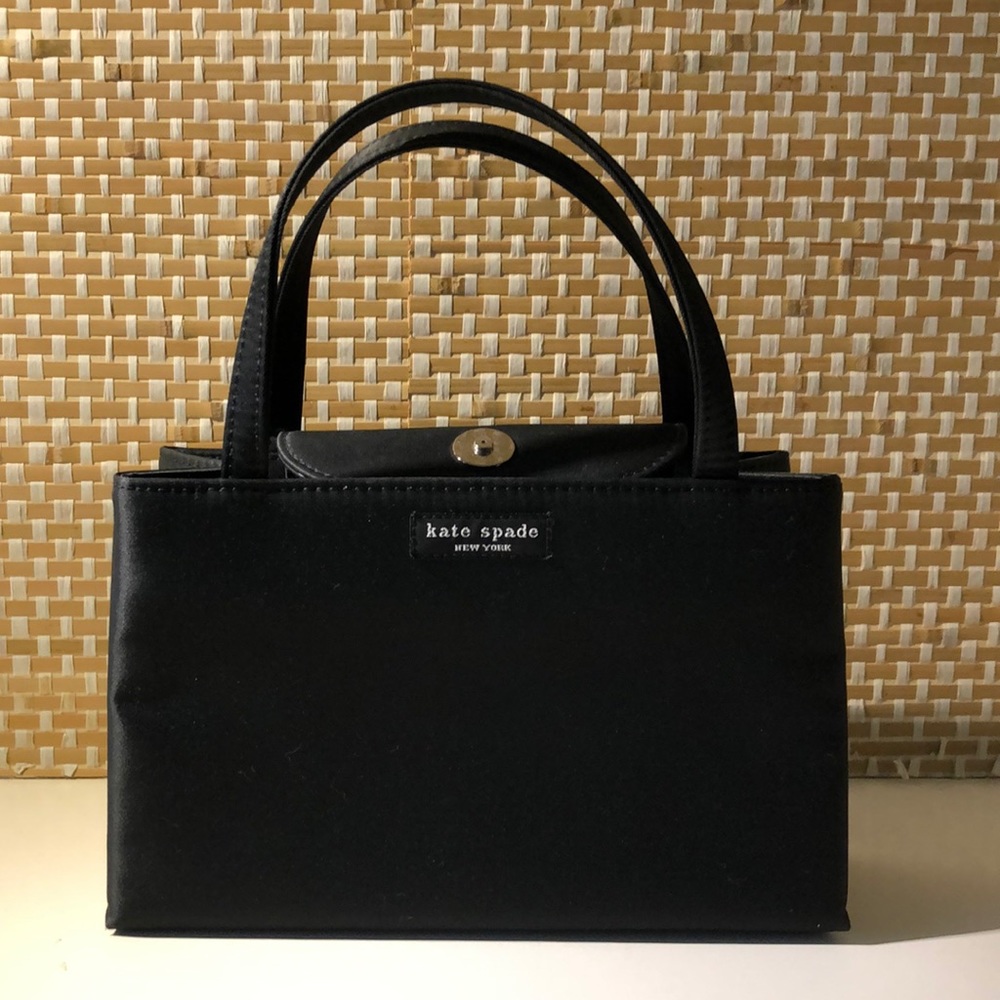 Kate spade black satin purse